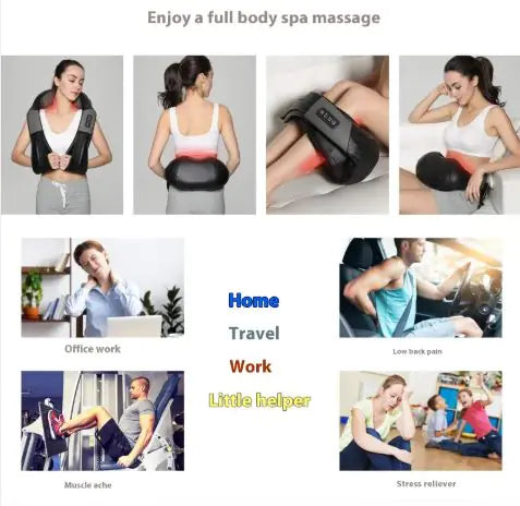 Neck and back massager